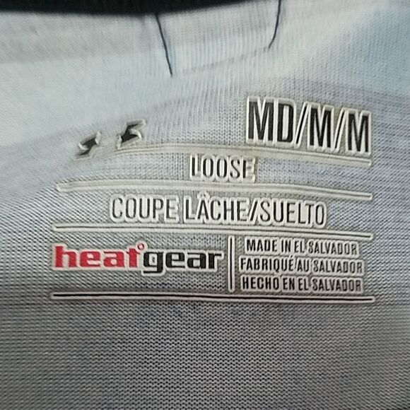 Under Armour Blue & Black Striped Tank Top (M) - Picture 5 of 5